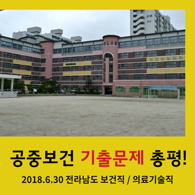  공중보건 기출문제 총평 [2018 전남 보건직,의료기술직]