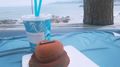 [부산/기장 카페] 바다가 보이는 카페, 웨이브온커피