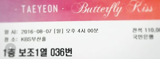  버킷리스트 챌린지 -  <태연 버터플라이 키스> 콘서트 후기