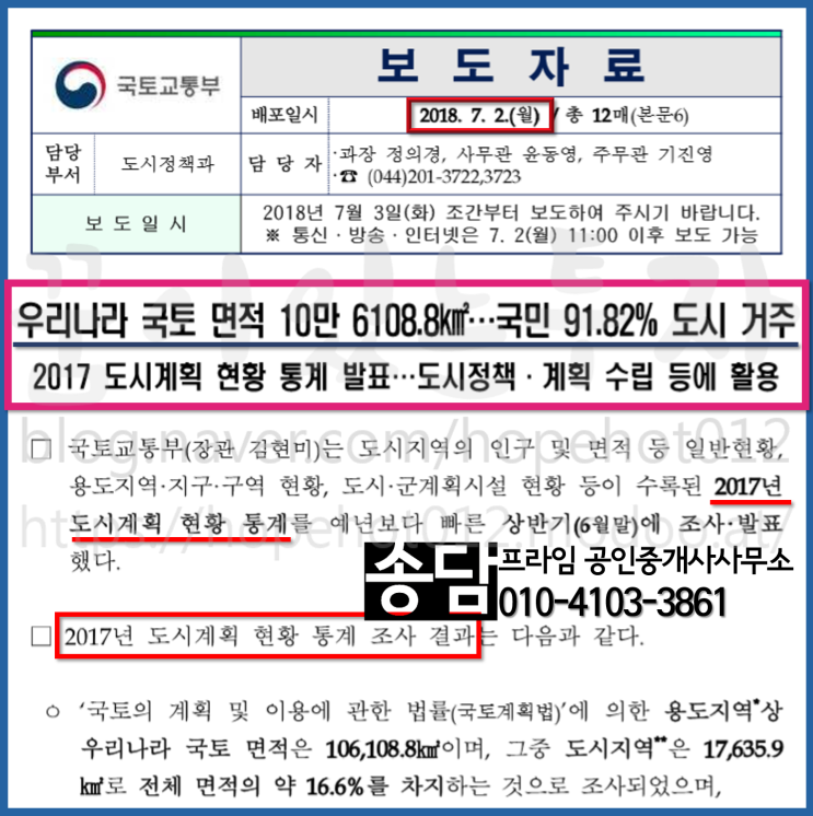 우리나라 국민 92% 도시지역 거주 (부동산상식 / 평택 부동산 투자 전망, 평택땅)