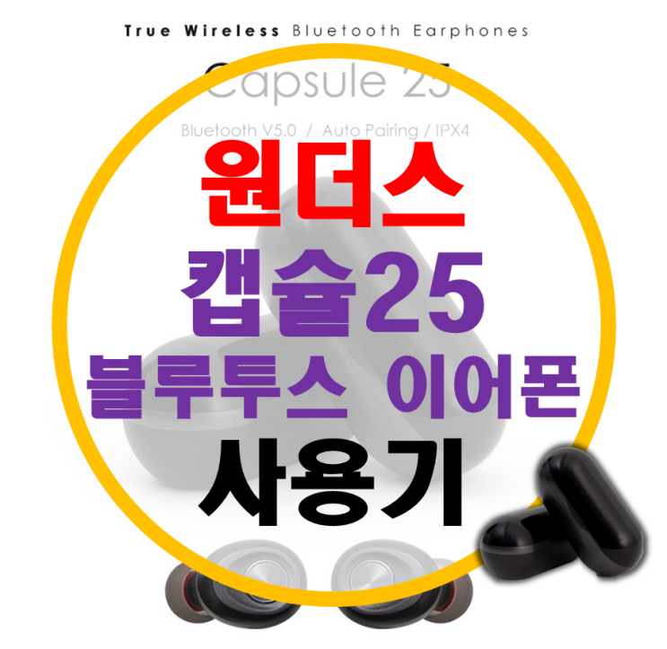 원더스 캡슐25 (Capsule 25) 블루투스 이어폰 리뷰 원더스 캡슐25 (Capsule 25) 블루투스 이어폰 리뷰