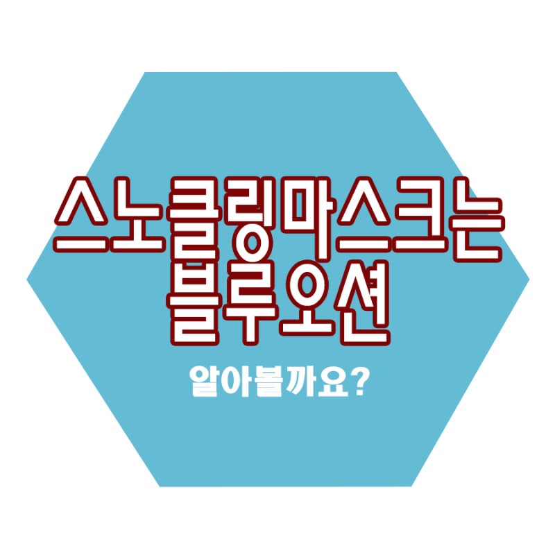 스노클링마스크는 블루오션