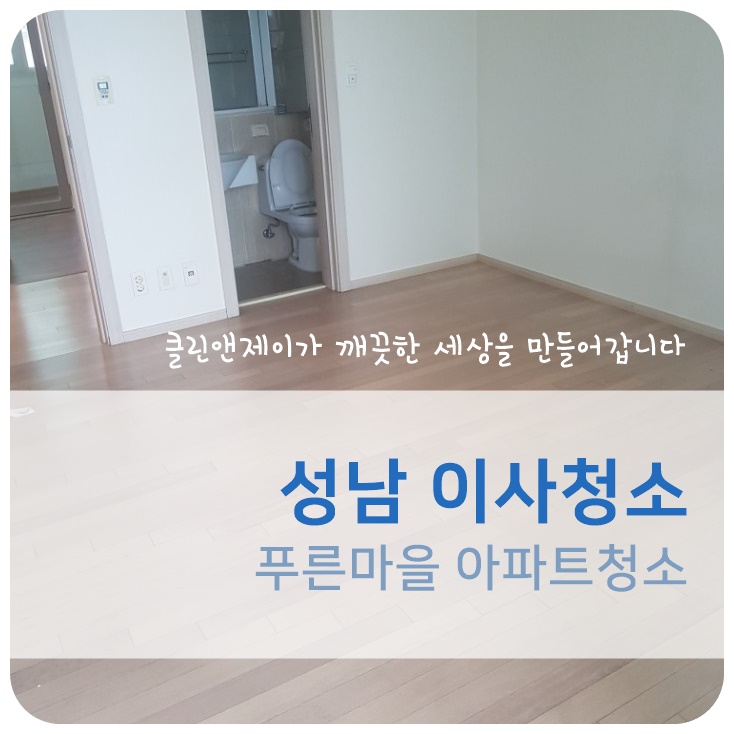  성남 이사청소-푸른마을 아파트