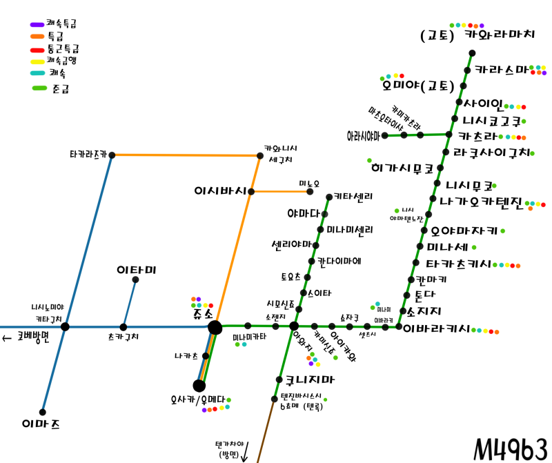 [간사이] 한큐 전철 교토선 노선도 : 네이버 블로그