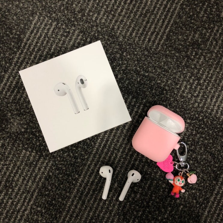  애플 에어팟(Air Pods) 도착!! / 네이버 폰의달인 에어팟 증정 / 에어팟 정품확인, 엘라고 케이스, 에어팟 키링 구매