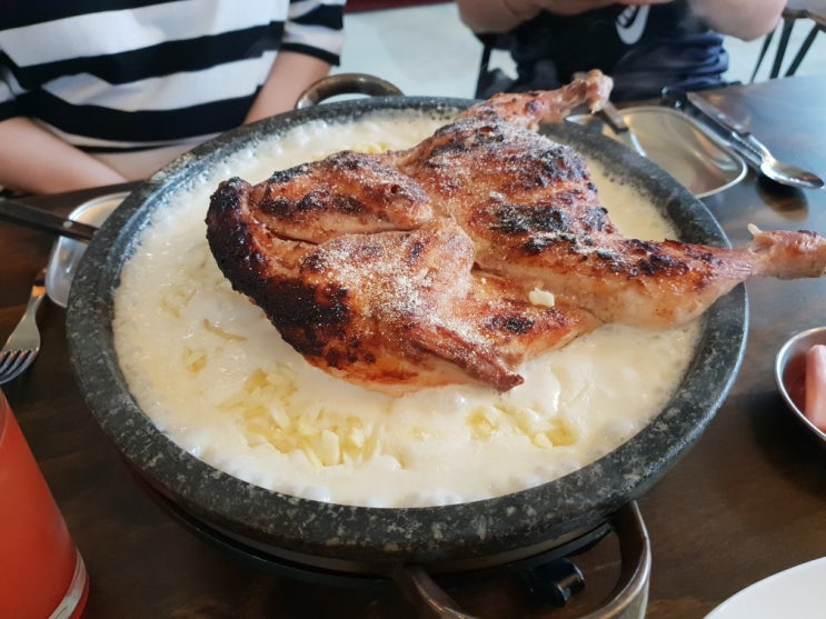  당진 우두동 맛집 <인근주민> 수비드 퐁듀 통닭집! 닭이 스파게티를 품었네?