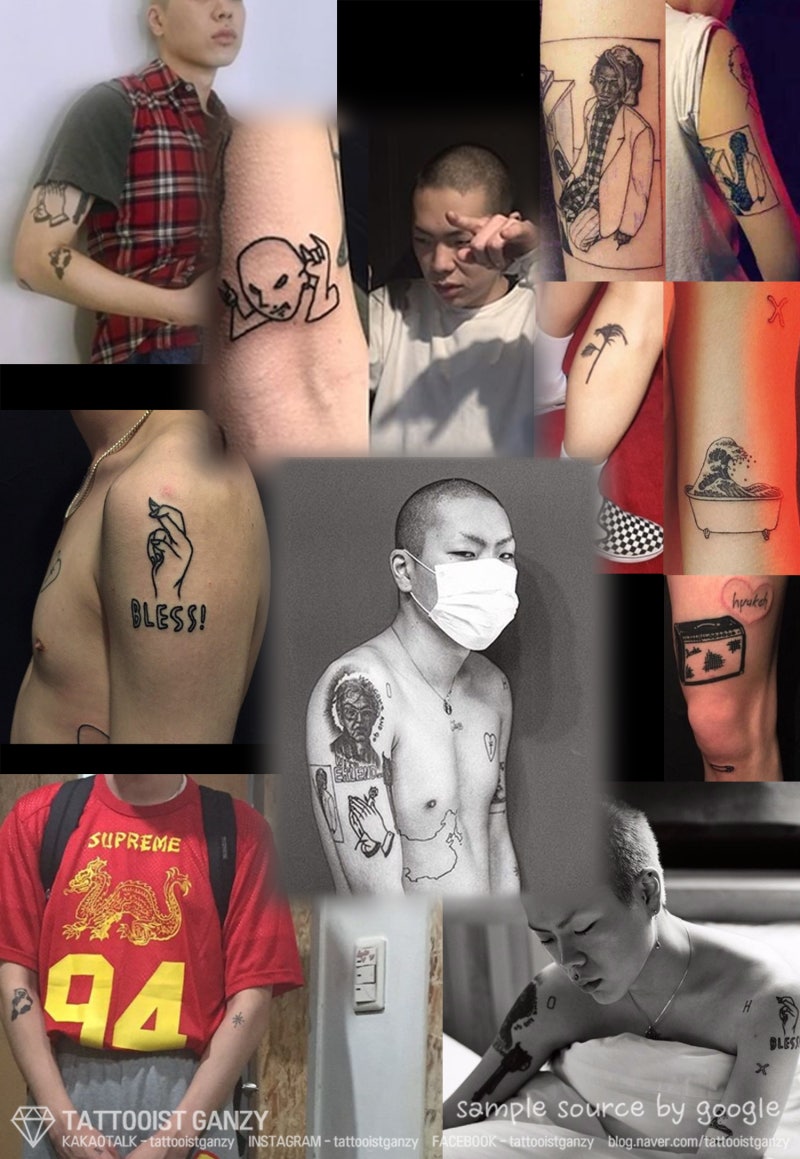 혁오타투 총정리!! + 낙서 타투 도안 : 네이버 블로그