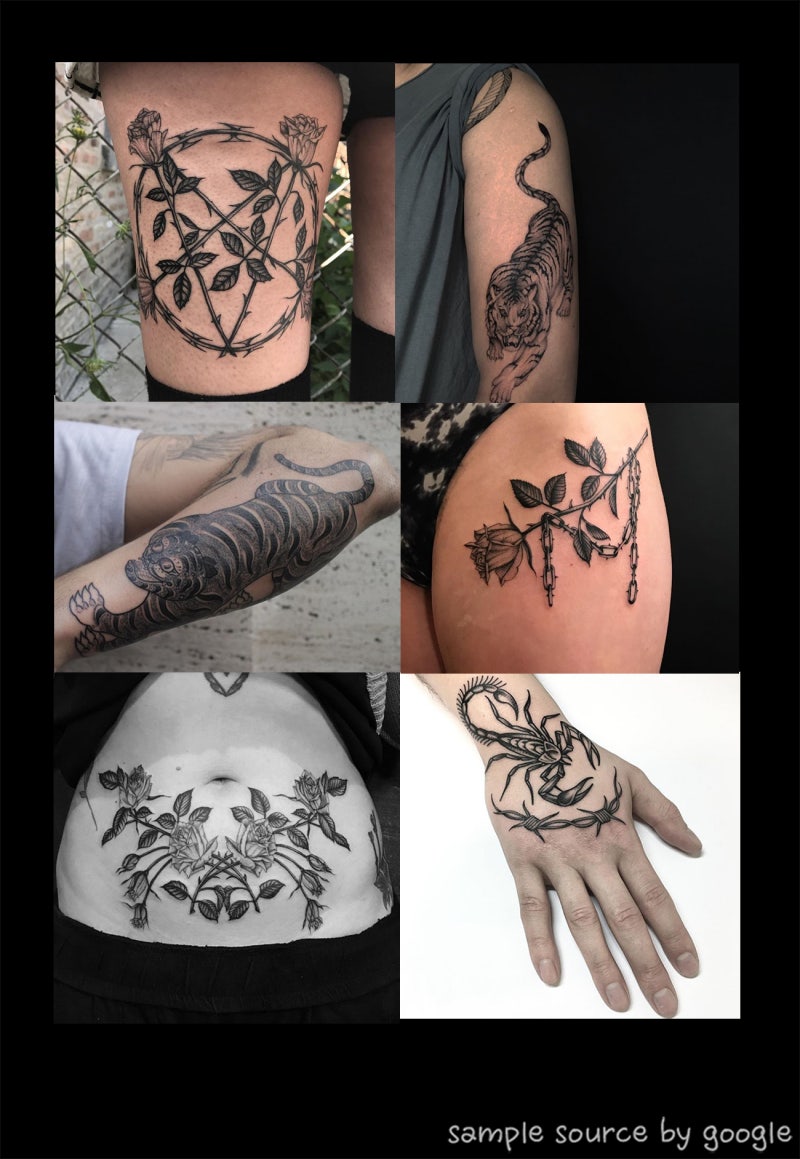 가시랑 어울리는 타투 | TikTok, image size:800x1159