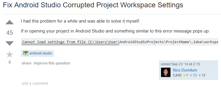 안드로이드 스튜디오 android studio cannot load settings from file 에러 : 네이버 블로그