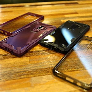 갤럭시 S9 플러스 케이스 후기 리뷰-리어스 링케 퓨전X 블랙/라일락퍼플 Galaxy S9+ Rearth Ringke Fus....