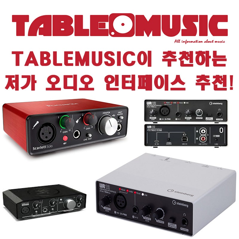 디제잉 장비 Tablemusic이 추천하는 컴퓨터 작곡의 꽃 오디오 인터페이스 저비용x고효율의 알찬 추천 네이버 블로그