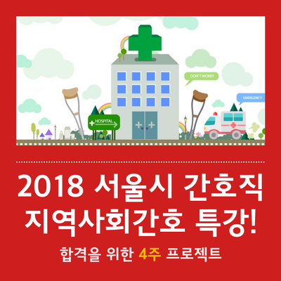  2018 서울시 간호직 합격을 위한 지역사회간호 특강!