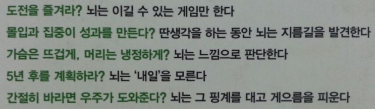  나는 결심하지만 뇌는 비웃는다