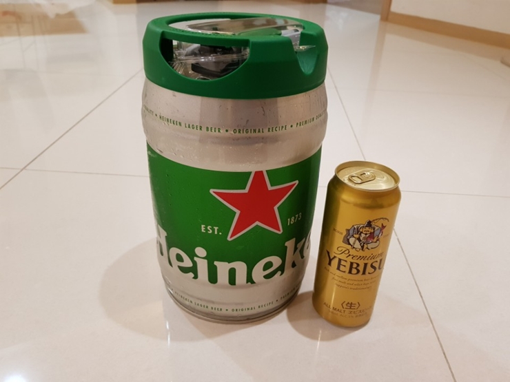  하이네켄 드래프트케그, 5리터 럭셔리의 끝을 보다.