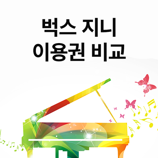  지니 벅스 이용권 비교_비용절약방법