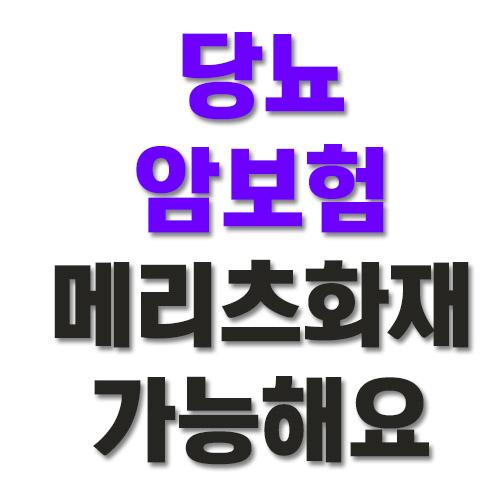  당뇨 암보험 메리츠화재 간편암플랜으로 가능해요