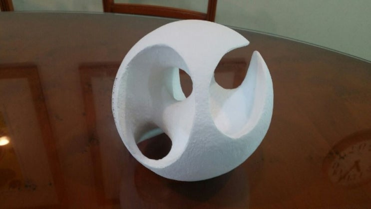 조형물 3D 스캔후 3D 프린터 출력 작업 과정.