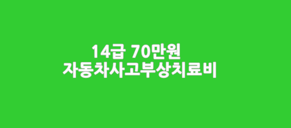  14급 70만원 자동차사고부상치료비_KB드림운전자상해보험1806