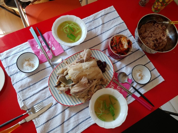  파리일상, 초복에 삼계탕, 닭칼국수, 복날 몸보신