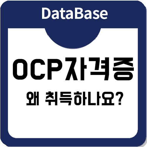 오라클OCP자격증 취득하려고 하는 이유는?