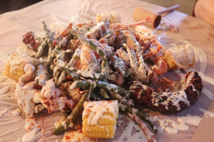 제주 함덕 새우조나단 먹는재미가 있다