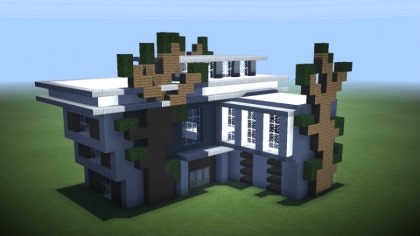 현대적인 석조 집 마인크래프트