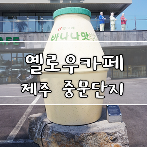  제주도 카페 : 빙그레 뚱바 테마의 중문단지 옐로우카페!