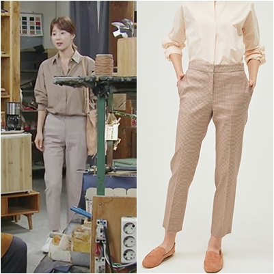  같이 살래요 한지혜 옷 체크 팬츠 정보
