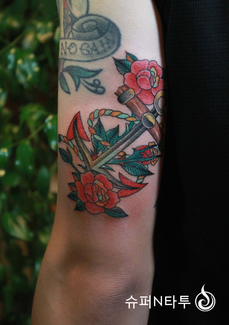 스쿨타투 [뉴스쿨타투] 올드스쿨타투 [장미타투] 앵커타투 [슈퍼N타투] 강남스쿨타투 [타투수강] 타투부스 [타투문하생] 강남타투수강 [ anchor tattoo] : 네이버 블로그, image size:800x1138