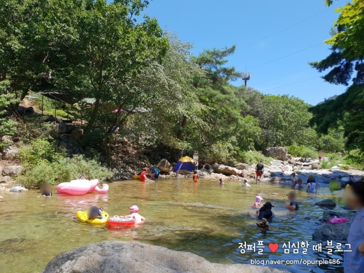  충북 괴산 쌍곡계곡. 평상 대여 물놀이 당일치기 여름여행