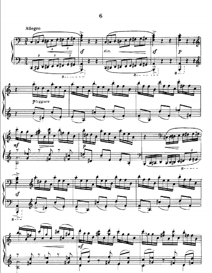 라흐마니노프 에튀드 Op.39 No.6 악보