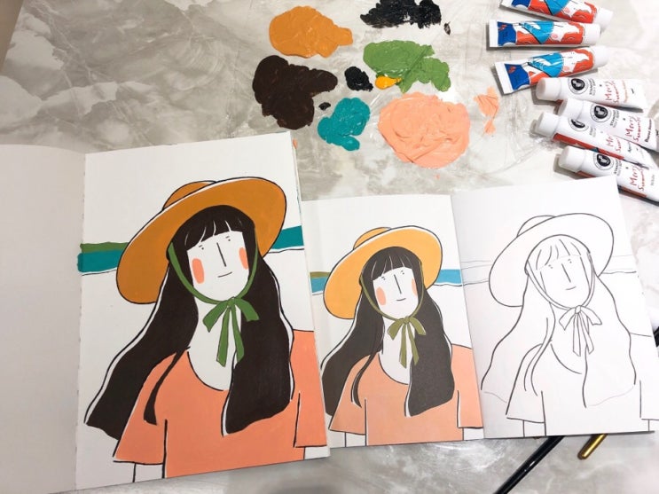 드로잉메리 메리썸머 :: 멍메리, 시원한맛, 밀짚모자메리 컬러링하기 드로잉메리 메리썸머 :: 멍메리, 시원한맛, 밀짚모자메리 컬러링하기