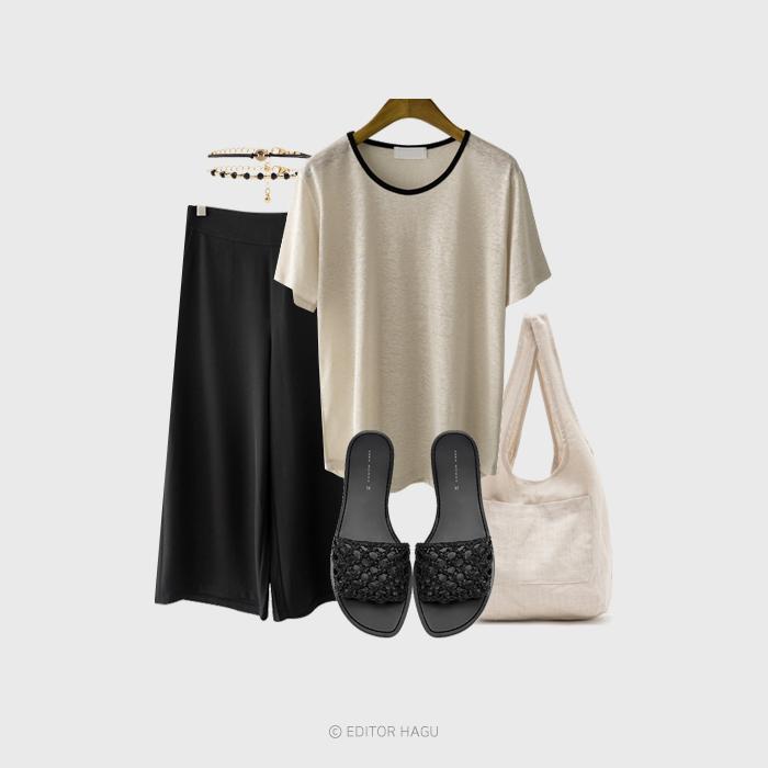  안나앤모드  ordinary linen t (티셔츠ALN43)