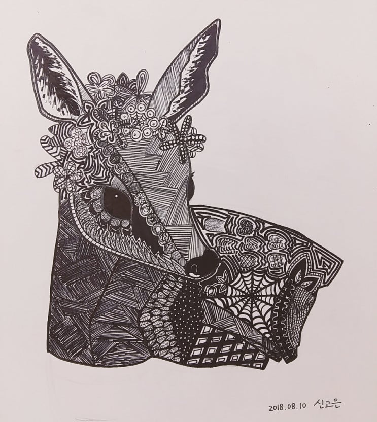  패턴 두들 아트 (Doodling Art, Doodle Art) - 탄현/제니스/덕이/운정/일산미대입시/일산입시미술/일산미술학원 바른미술학원