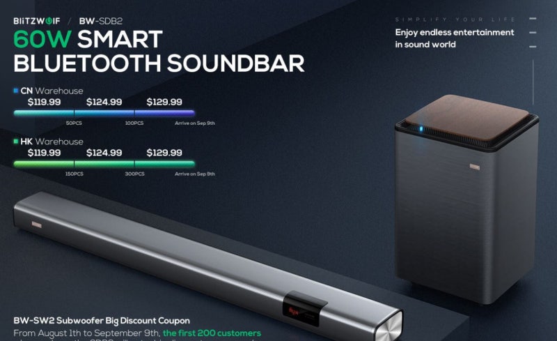 Blitzwolf smart soundbar cheap