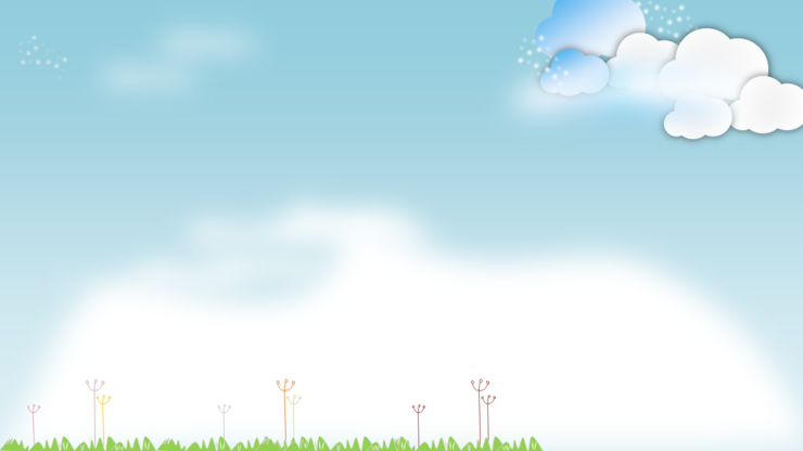  ppt 배경- 히늘, 자전거, 구름 우산을 소재로한 파워포인트 배경