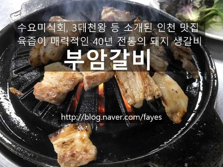 [수요미식회 / 3대천왕 / 인천 간석동] 부암갈비 - 육즙이 매력적인 40년 전통의 돼지생갈비를 맛볼 수 있는 곳