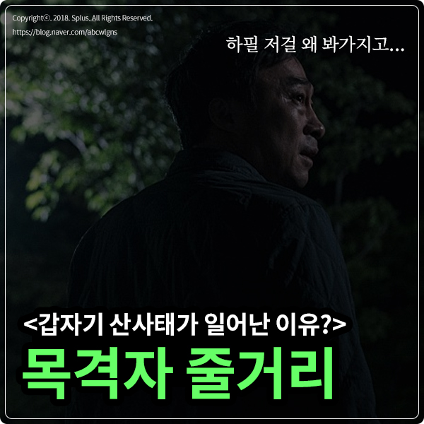  목격자 줄거리와 결말 해석, 산사태가 일어난 이유