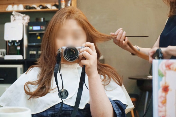  안산 미용실-헤어살롱엔판티::탈색없이 밝은색 염색