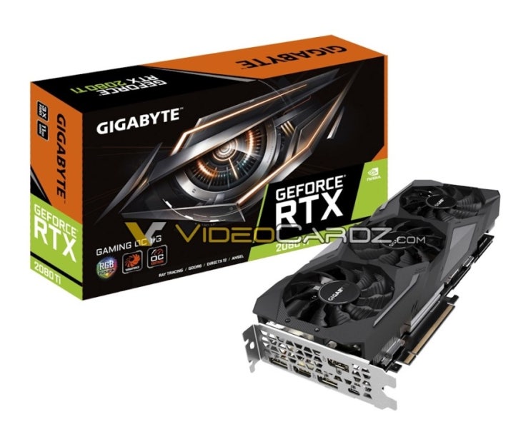 GIGABYTE GeForce RTX 2080 (Ti) Gaming 및 윈드포스 유출