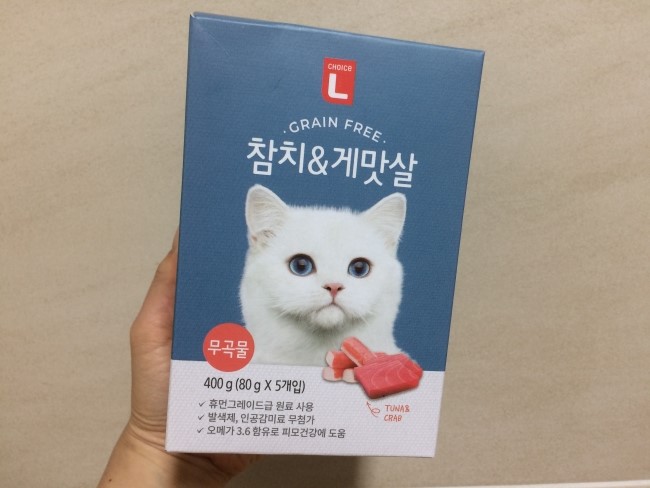  [고양이 습식 파우치][롯데마트] 초이스엘 그레인프리 참치&게맛살