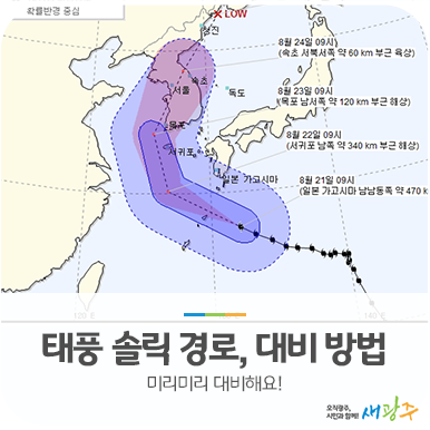  19호 태풍 솔릭 경로 및 피해 예방을 위한 대비는 이렇게!