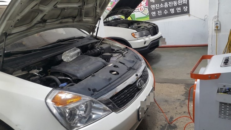 SUV 그랜드카니발, 자동차,  물병 진동 동영상, 엔진코팅제, 엔진오일,