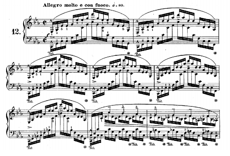 쇼팽 대양 악보, 에튀드 Op.25 No.12
