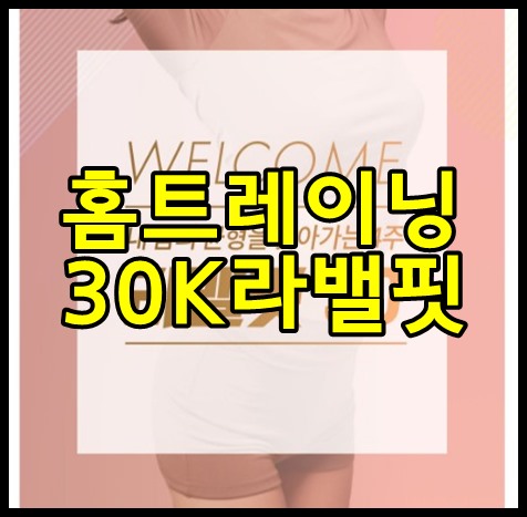 홈트레이닝 다이어터 30K 라밸핏 5분이면 되요