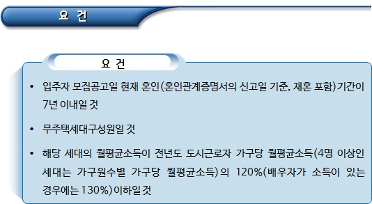 신혼부부 특별공급 신청자격 및 요건 신혼부부 특별공급 신청자격 및 요건