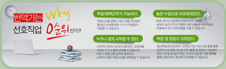  번역 아르바이트  (영, 일) 간단번역 모집
