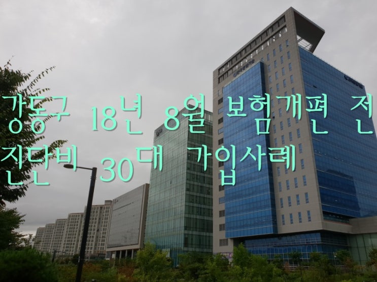 강동구 8월 보험개편 전 30대 남성 직장인 진단비 가입사례