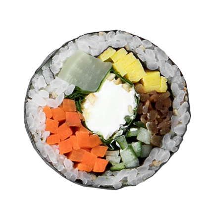  부드러운 크림치즈와 땅콩! 고소함이 일품인 김밥 "크림치즈김밥"