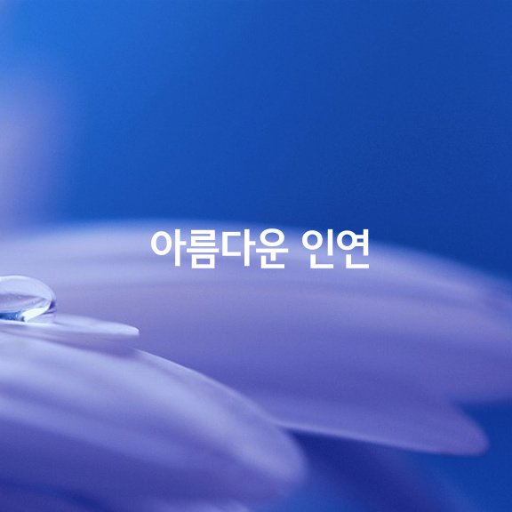  인생의 빈 잔에 채워질 아름다운 인연